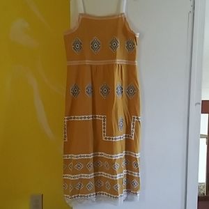 Yellow Aztec print maxi dress